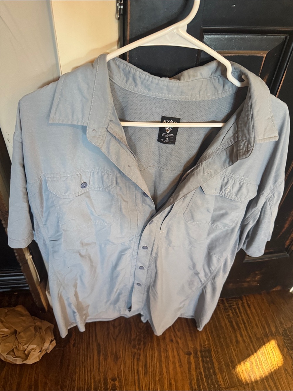 Kuhl Men's Short Sleeve Shirt Jacket in Light Blue